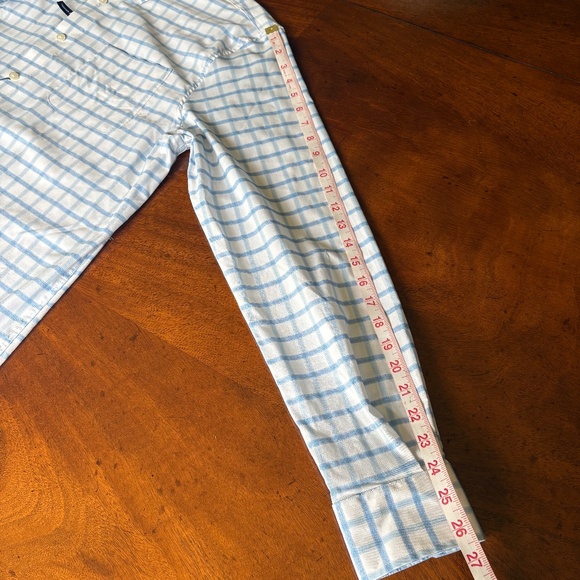 Johnnie-O Prep-Formance Gobi long sleeve shirt blue white Large - Picture 8 of 16
